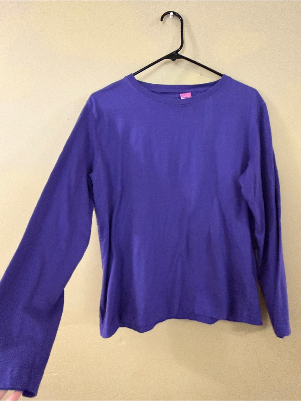 Girls' Long Sleeve Crewneck Top in Purple